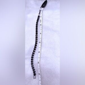 Swarovski Matrix Tennis Bracelet - Black Crystals